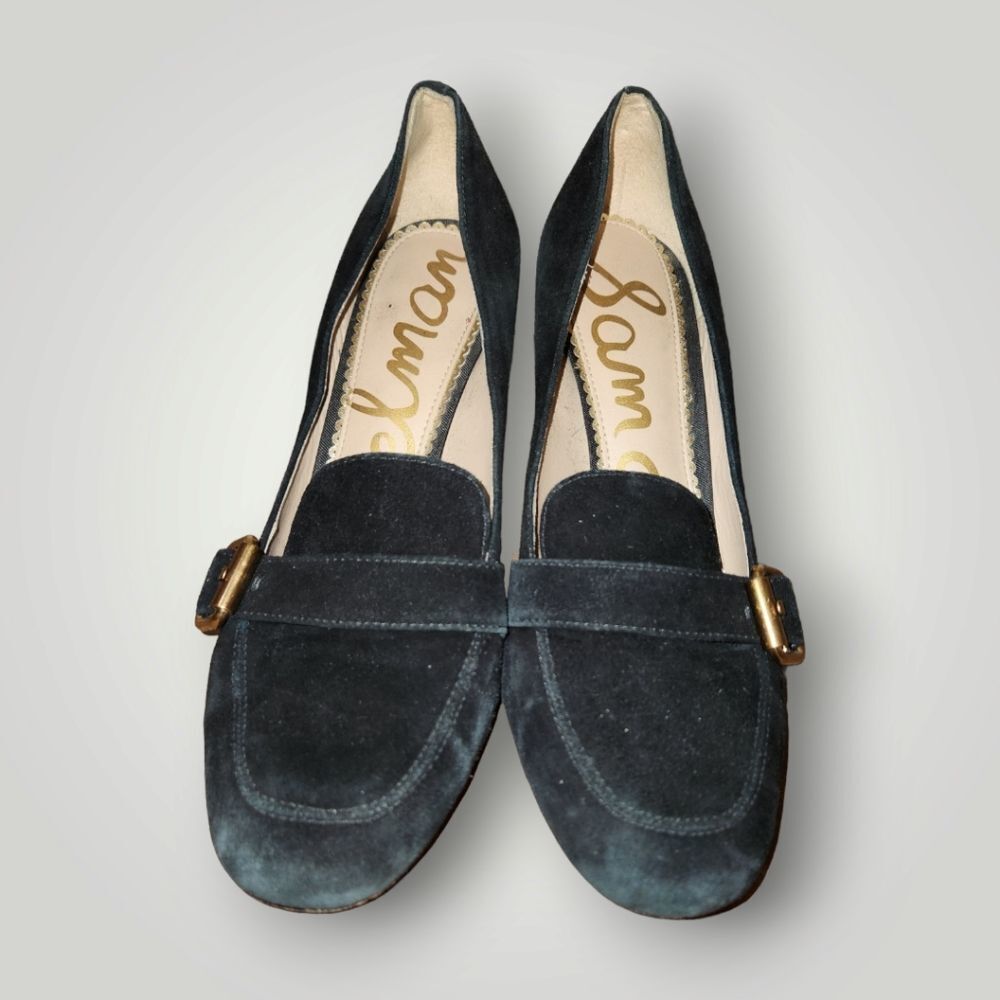 Sam Edelman Ellison Black Suede Pump Heels 8.5 - Picture 3 of 16